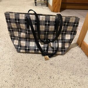 Kate Spade plaid Tote Bag with Spacious Design